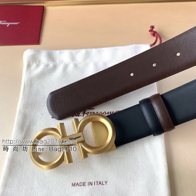 菲拉格慕男士皮帶 Ferragamo精品銅扣腰帶  jjp1955